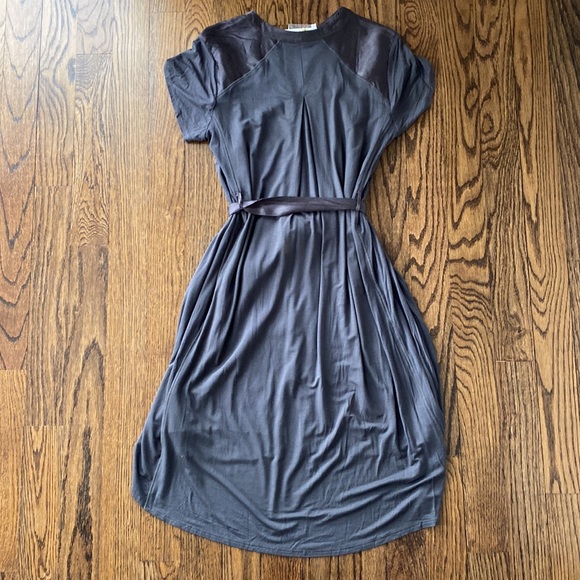 TINY Anthropologie - Mixed Fabrics Dress - Grey -M - Picture 6 of 11